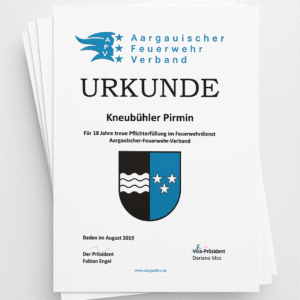 1902AF Widmung - Ehrenurkunde – mit persönlicher Widmung und Dank